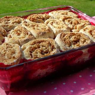 Rhubarb & Blackberry Spiral Cobbler