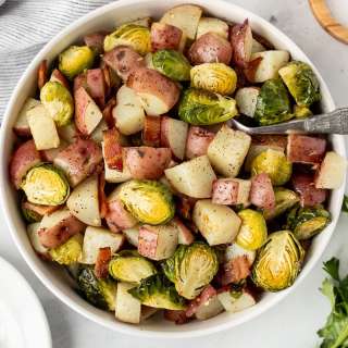 Roasted Potatoes with Brussels Sprouts