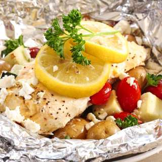 Mediterranean Chicken Foil Packets