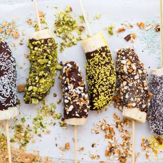 Frozen Bananas on a Stick