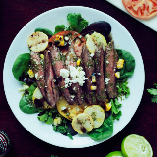 Seared Steak Salad with Cilantro Lime Vinaigrette