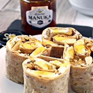Breakfast Pinwheel Wraps with Manuka Honey