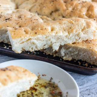 Sea Salt & Cracked Pepper Focaccia Bread