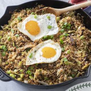 Crispy Rice with Shiitakes and Cabbage