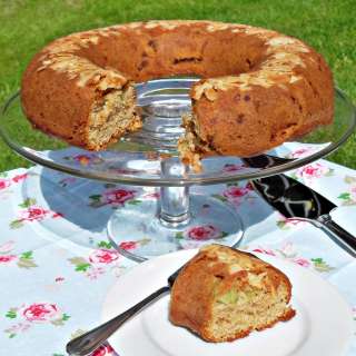 Rhubarb and Marzipan Cake