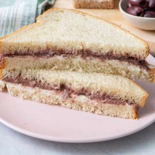 Olive Tapenade and Cream Cheese Sandwich