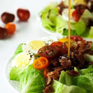 Heirloom Tomato BLT Salad with Warm Bacon Dressing