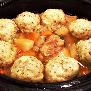 Chicken Casserole & Cheesy Herb Dumplings
