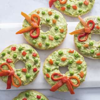 Christmas Bagel Wreaths