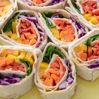 Rainbow Roll Up Sandwiches