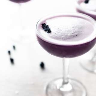 Blueberry Clover Club Cocktail