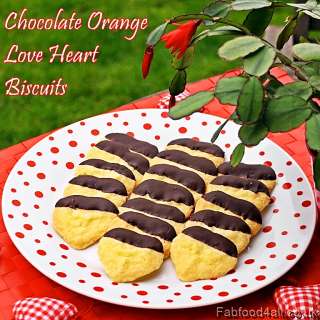 Chocolate Orange Love Heart Biscuits