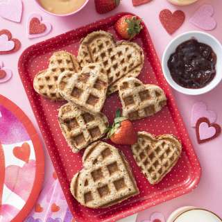 Waffle Heart Sandwiches