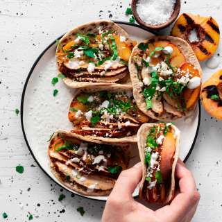 Harissa Chicken Tacos with Spiced Yogurt Sauce