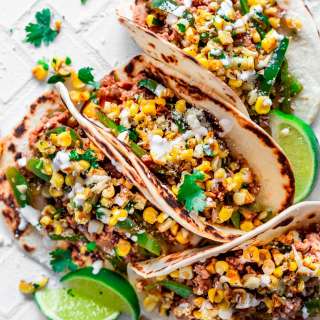 Corn Chimichurri Pork Tacos Recipe