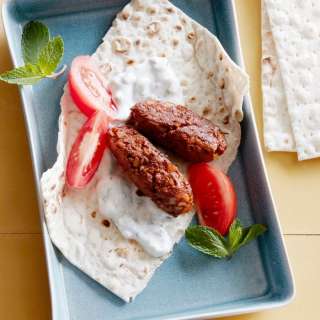 Beef Kofta with Lemon Yogurt Sauce