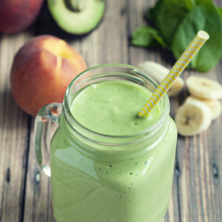 Banana Peach Green Smoothie