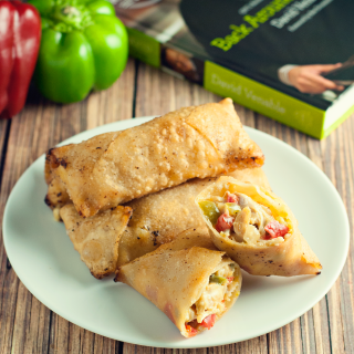 Chicken Cheesesteak Egg Rolls