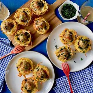 Spaghetti and Meatball Muffins