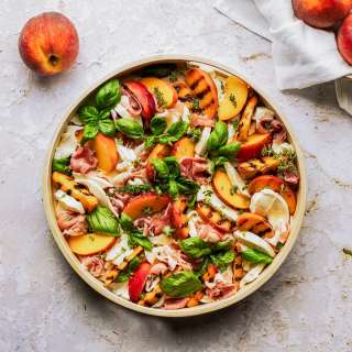 Grilled Peach Caprese Salad