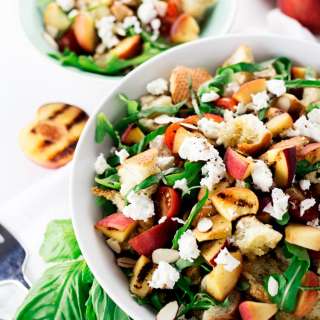 Grilled Peach Panzanella Salad
