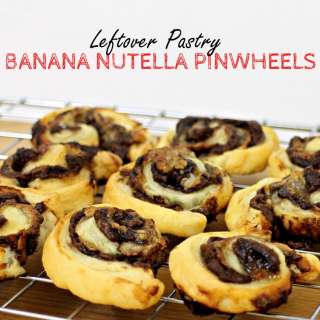 Leftover Pastry Banana Nutella Pinwheels