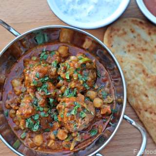 Mutton Kofta Curry with Chickpeas