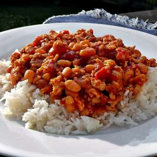 Turkey Chilli with Baked Beans