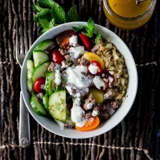 Gluten Free Greek Lamb Bowls