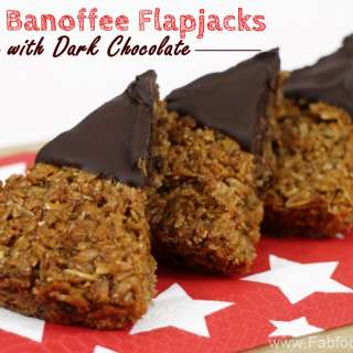 Spelt Banoffee Flapjacks with Dark Chocolate