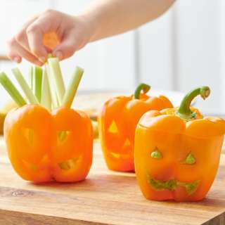 Jack-o'-Lantern Bell Peppers