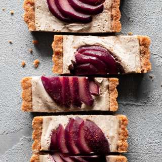Vegan Poached Pear Tart