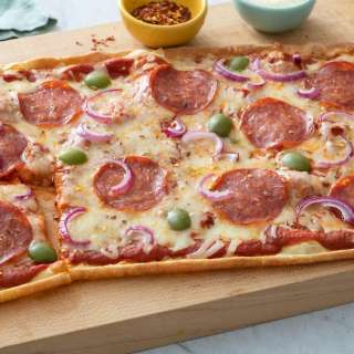 Sheet Pan Pizza with No-Yeast Crust