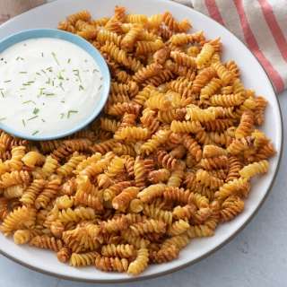 Air Fryer Salt and Vinegar Pasta Chips