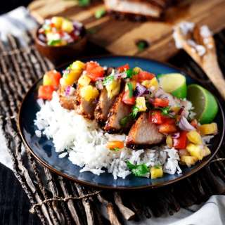 Teriyaki Pork with Pineapple Salsa