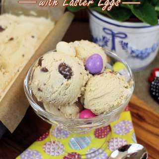 Caramel Ice Cream with Easter Eggs