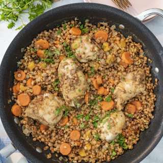 One Pot Spiced Chicken with Toasted Couscous