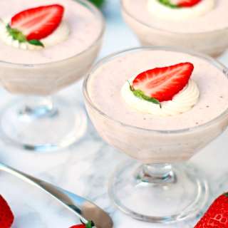 White Chocolate and Strawberry Mousse