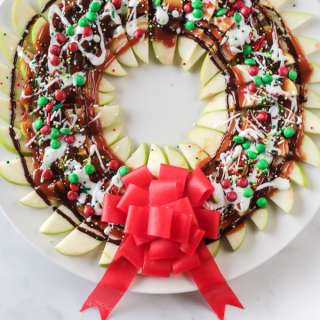 Christmas Candy Apple Wreath