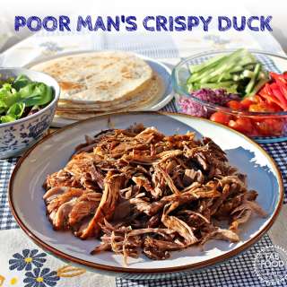 Poor Man's Crispy Duck (Pulled Hoisin Pork Tortillas)