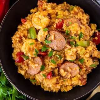 Jambalaya with Chicken, Sausage, and Shrimp