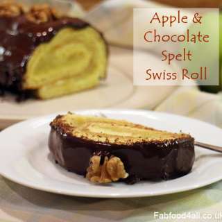 Apple & Chocolate Spelt Swiss Roll