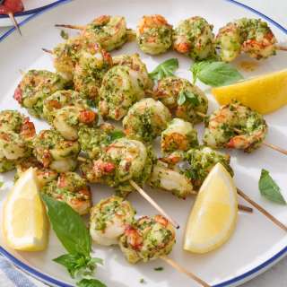 Pesto Shrimp Skewers