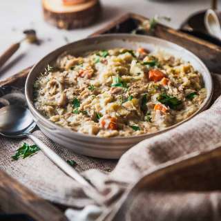 Crockpot Creamy Chicken and Dumpling Soup