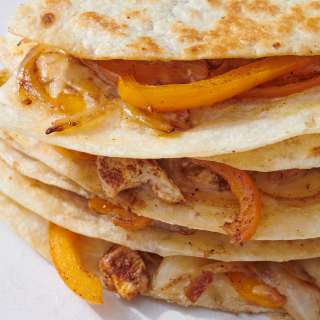Simple Chicken Fajita Quesadillas