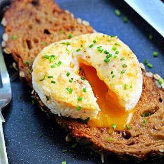 Air Fryer Baked Eggs with Cheese