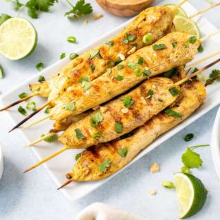 Chicken Satay with Peanut Sauce