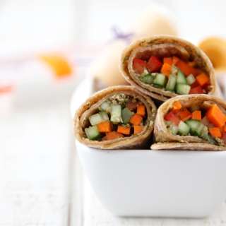 Vegetarian Pesto Wraps