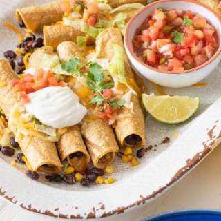Vegetarian Baked Taquitos