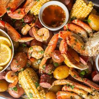 Crab Boil with Seasoned Butter Sauce